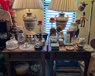 • Porcelain Lamps • End tables • Crystal • Candles