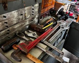 Tools some oversized and tool boxes available