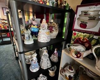 cookie jars and glassware and CHICKENS