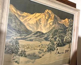 framed mid century art