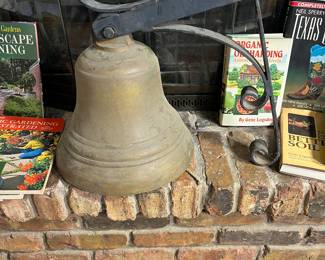 Here is a closeup of the brass bell.  Wow!!! It's big, beautiful, and heavy!!!