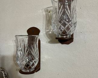 lovely crystal wall sconces