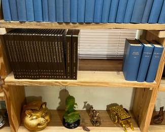 The blue books are bound magazines of Science and Mechanics magazines from the 1950's.