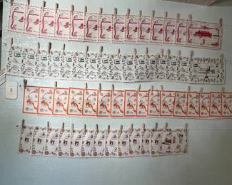 This is an Amish collection of 4 different sets of paper placemats from Pennsylvania Dutch Amish.