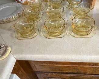 The strawberry cake cover is ready for a cake.