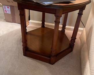 Mahogany Hexagonal Table 