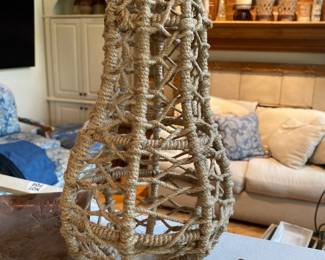 Rope Woven Pear - Fiber Art 