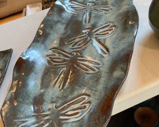 Dragonfly Platter - Handmade Pottery 