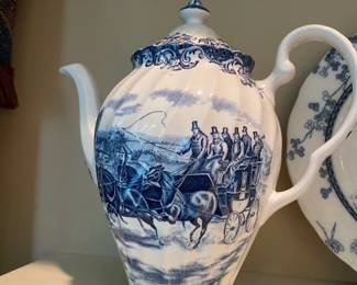 Coaching Scenes Coffee Pot by Johnson Bros 