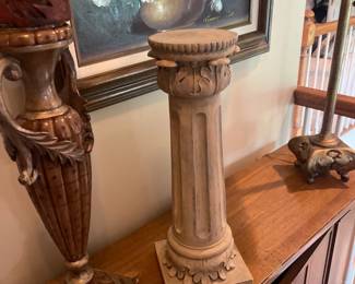 French Style Wood Pedestal 