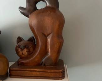 wooden cat