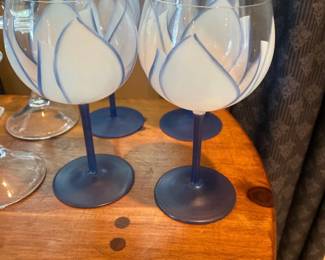 Handpainted Wine Glasses 