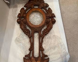 wooden barometer case 