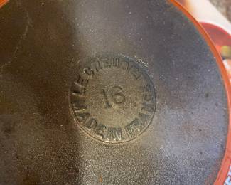Le Creuset Orange Enamel Cast Iron Fry Pan - #16