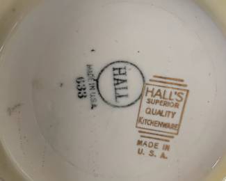 1930's Hall China Orange Poppy Pattern - Jug, 2 Nesting Bowls