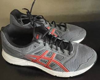 Asics Men's Gray/Red Running Shoes