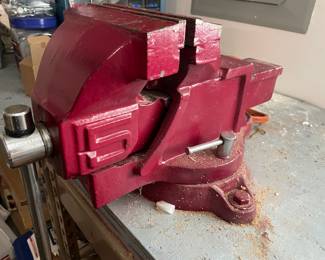 Large Red Vice Marked 5