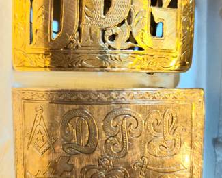 Two 14k belt buckles