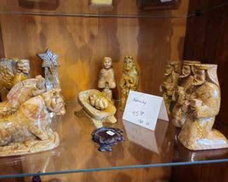 One of twelve small scale nativity sets