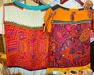 Intricate older genuine San Blas indigenous mola blouses