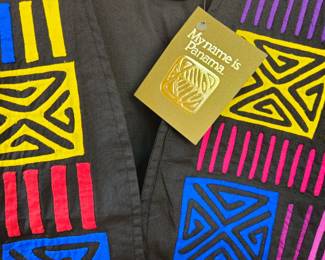"My Name is Panama" is a well-known maker of apparel trimmed with molas