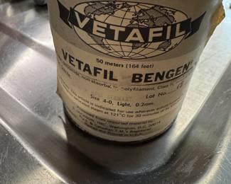Vintage Vetafil container