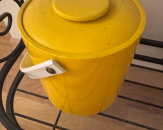 Vintage yellow ice bucket