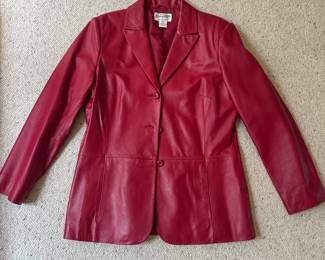 Vintage red leather jacket by…