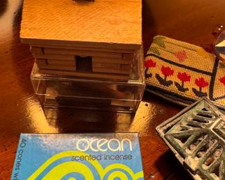 Vintage incense burners and cones