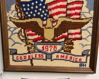 Bicentennial needlepoint