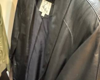 Black leather jacket