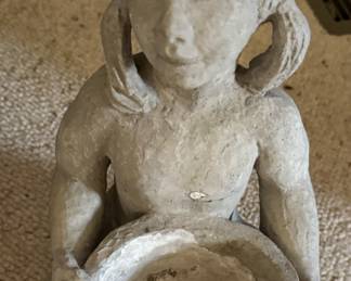 Girl with bowl sculpture 
