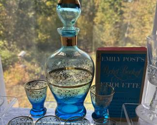 MCM Bohemian decanter set