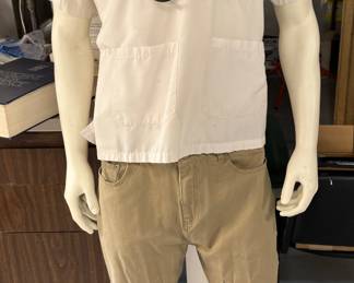 Our model Geoff sporting vintage vet apparel 