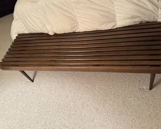Another vintage wood slat bench