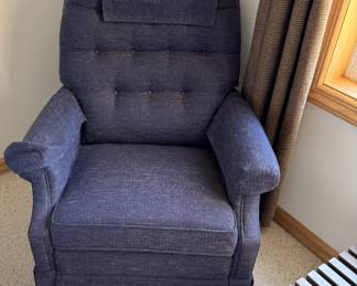 Periwinkle La-Z-Boy vintage rocker recliner 