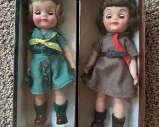 Vintage Girl Scouts and Brownie dolls