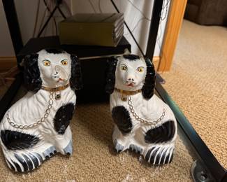 Vintage Staffordshire Terrier dog figurines