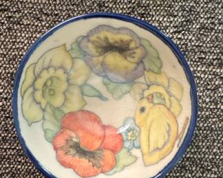 Hand painted chic and floral dish