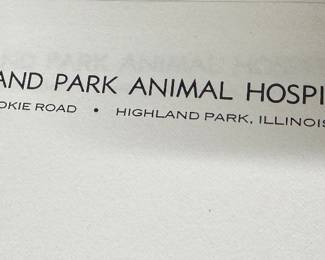 Vintage Highland Park Animal Hospital stationary