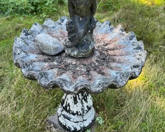 Yes! Vintage mermaid bird bath (google succulent bird baths if you like the look but not so much bird poop)
