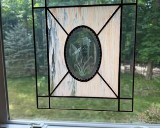 Hummingbird stained glass