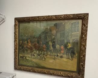 Vintage fox hunting art