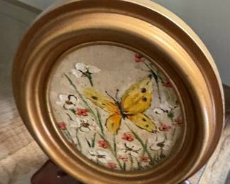 Original little butterfly oil painting