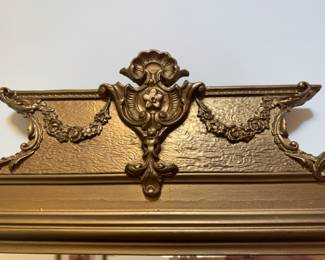 Substantial gold gilt mirror