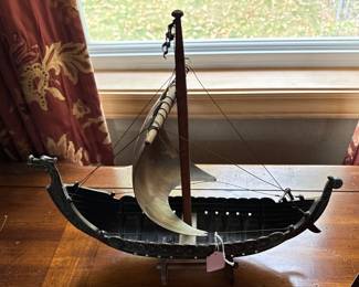 Vintage viking ship