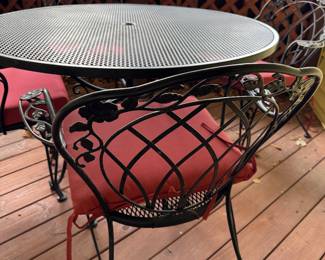 Outdoor dining table with four chairs