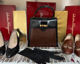 Vintage Ferrigamo shoes & handbag