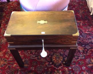 Antique English box on stand