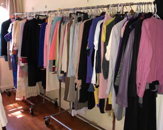 Tons of ladies clothing different sizes! Much St. John, Eileen, fisher & Misook. Shoe sizes 7 & 8 